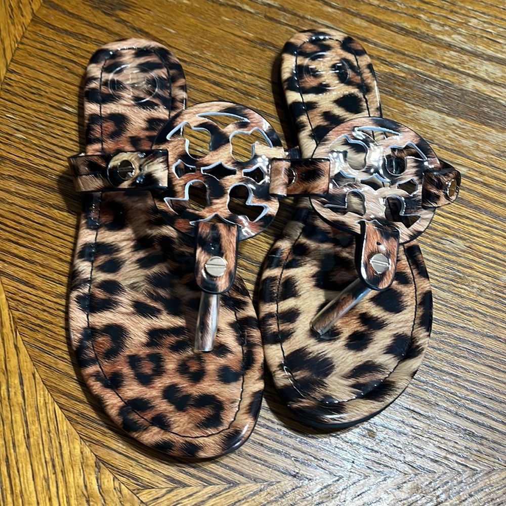 Tory Burch leopard sandals